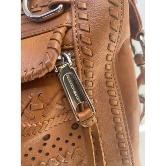 Rebecca Minkoff Weave Tassle Tan Leather Shoulder Bag - Picture 4 of 12